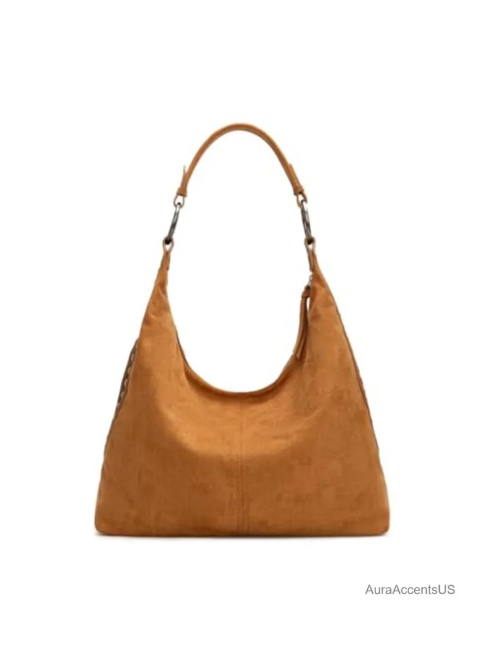 Suede Hobo Shoulder Bag Slouchy Western Style Purse for Women